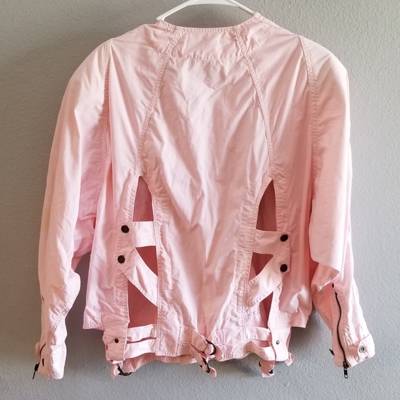 Vintage 80's Pink Moto Style Convertible Jacket - Picture 2 of 8